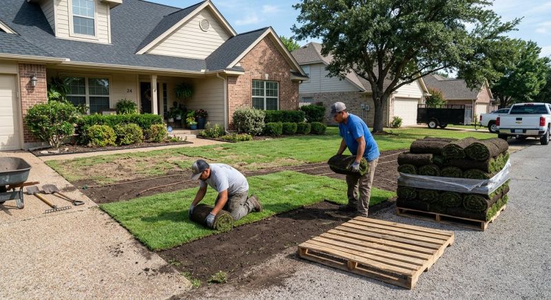 Grass Installation in Rockwall, TX