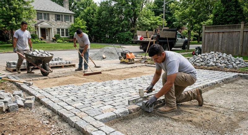 Paver Walkway Installation in Fairfield County, CT
