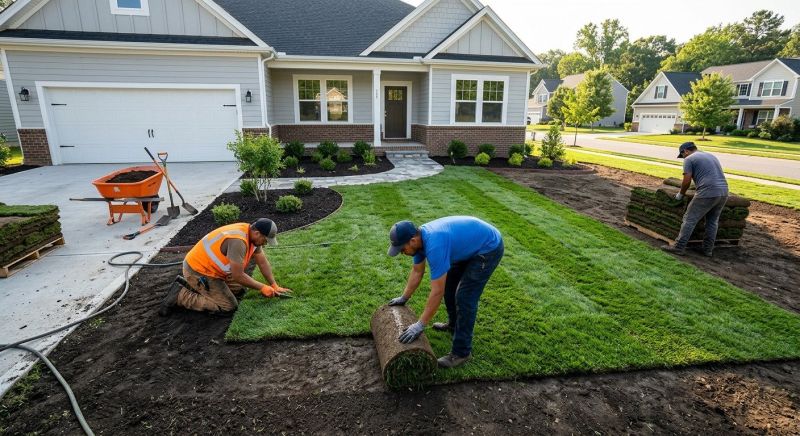 Yard Sod Replacement in Rockwall, TX